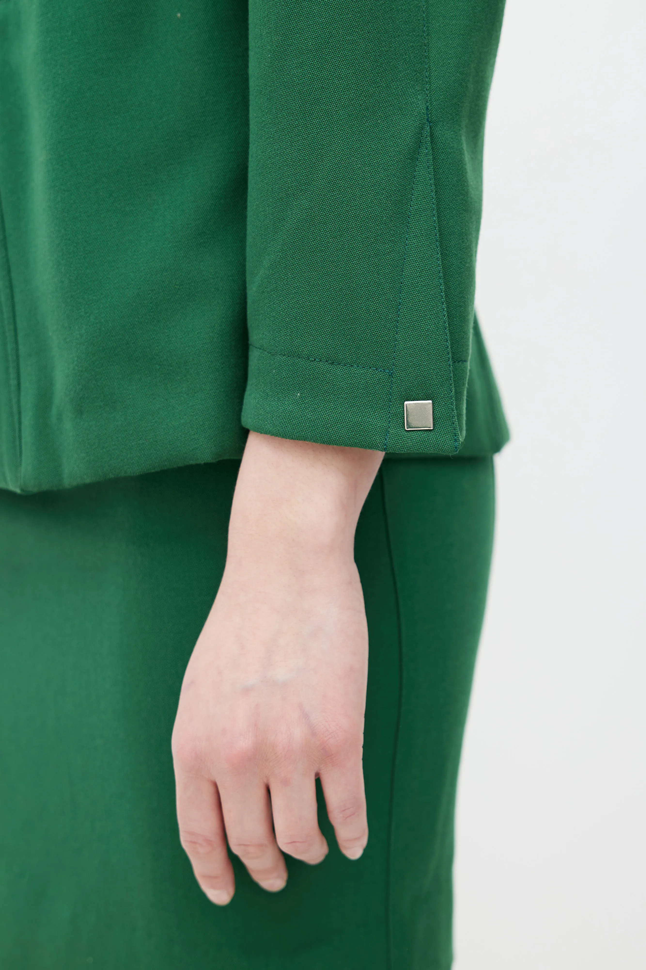 1980s Green Blazer & Skirt Suit