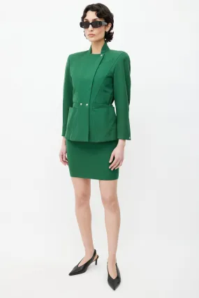 1980s Green Blazer & Skirt Suit