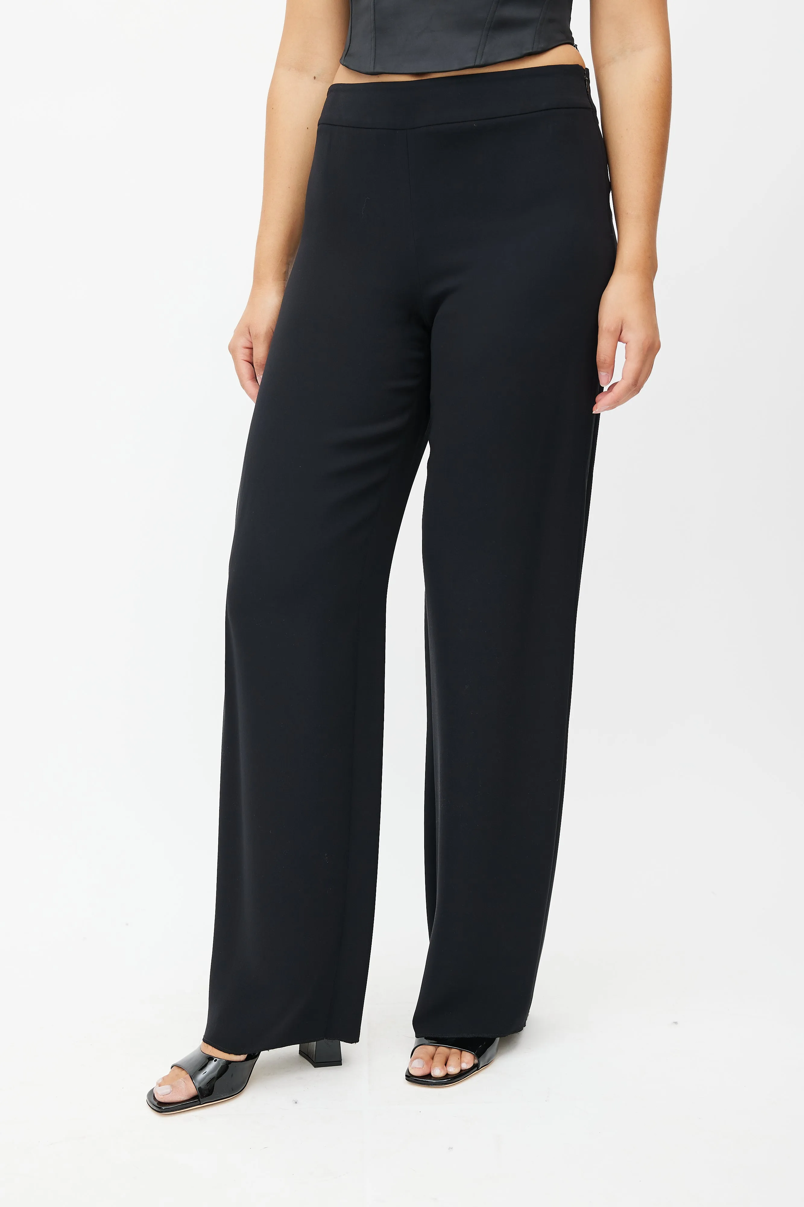 Black Silk Two Piece Suit