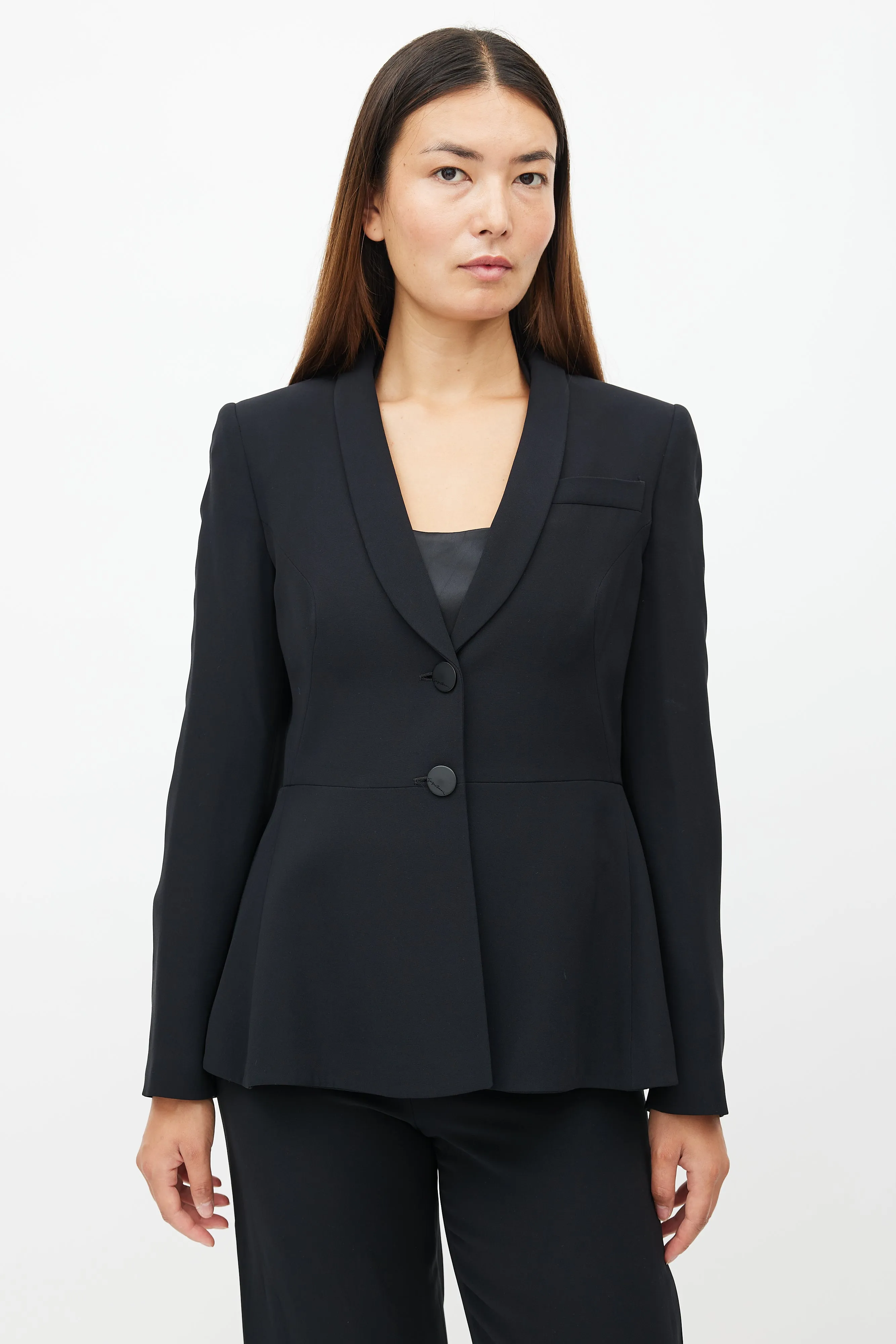 Black Silk Two Piece Suit