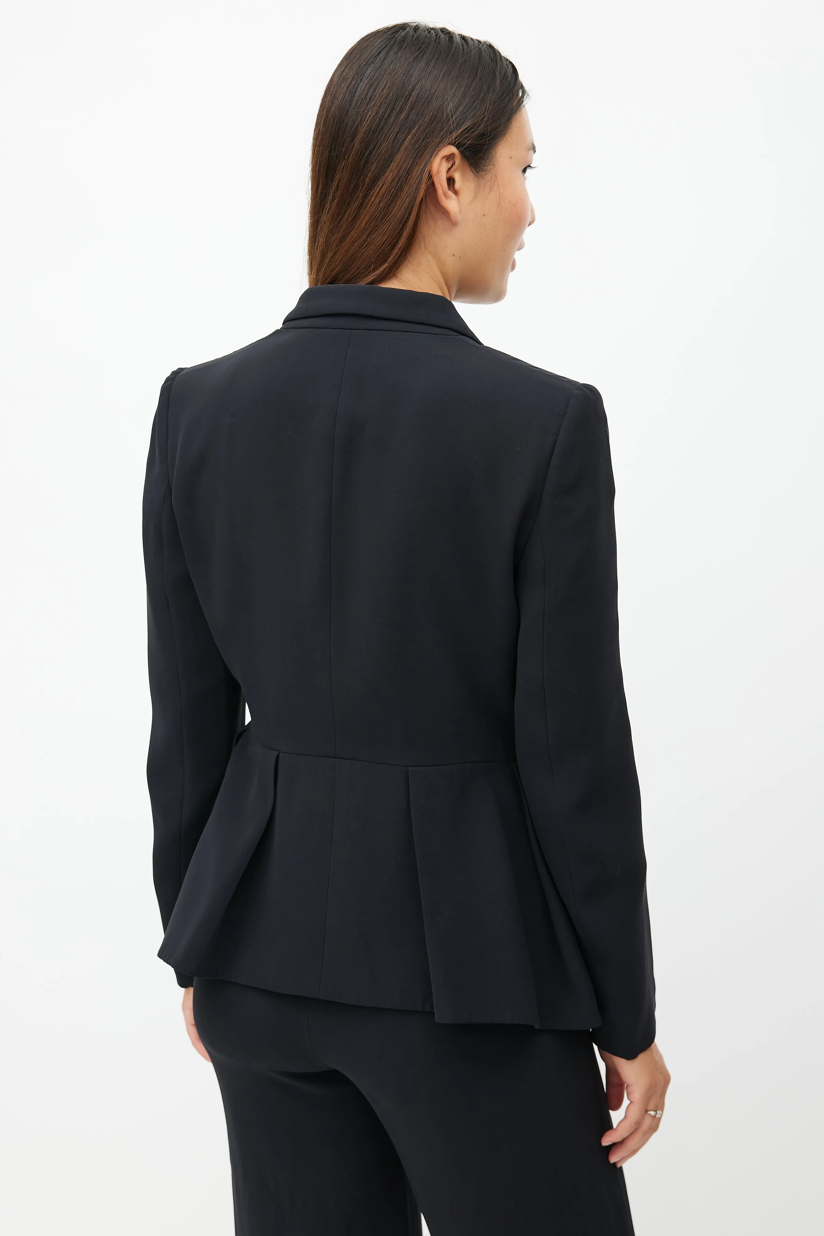 Black Silk Two Piece Suit