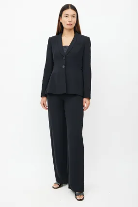 Black Silk Two Piece Suit
