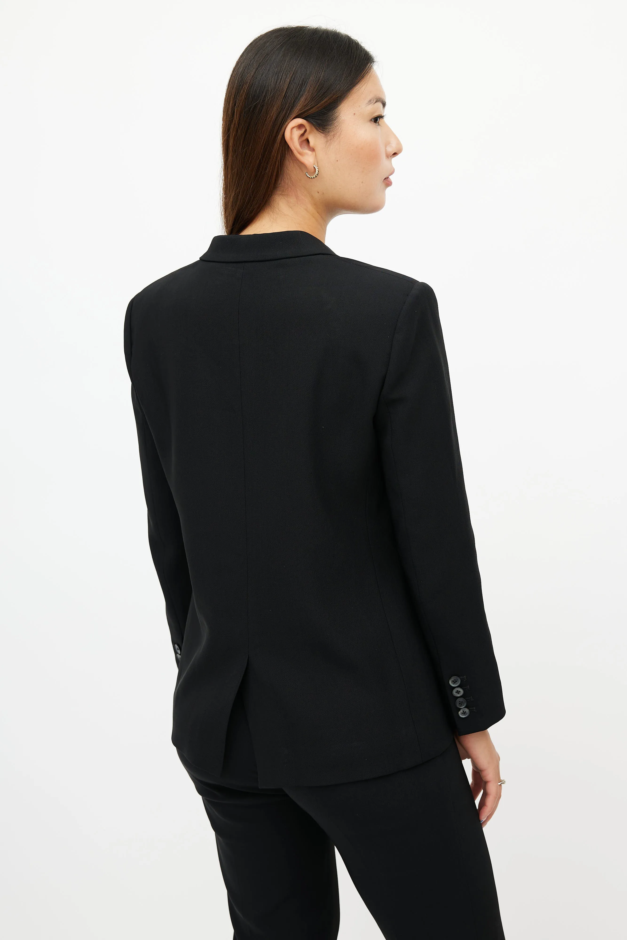 Black Wool Blazer & Pant Suit