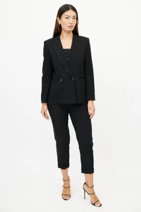 Black Wool Blazer & Pant Suit
