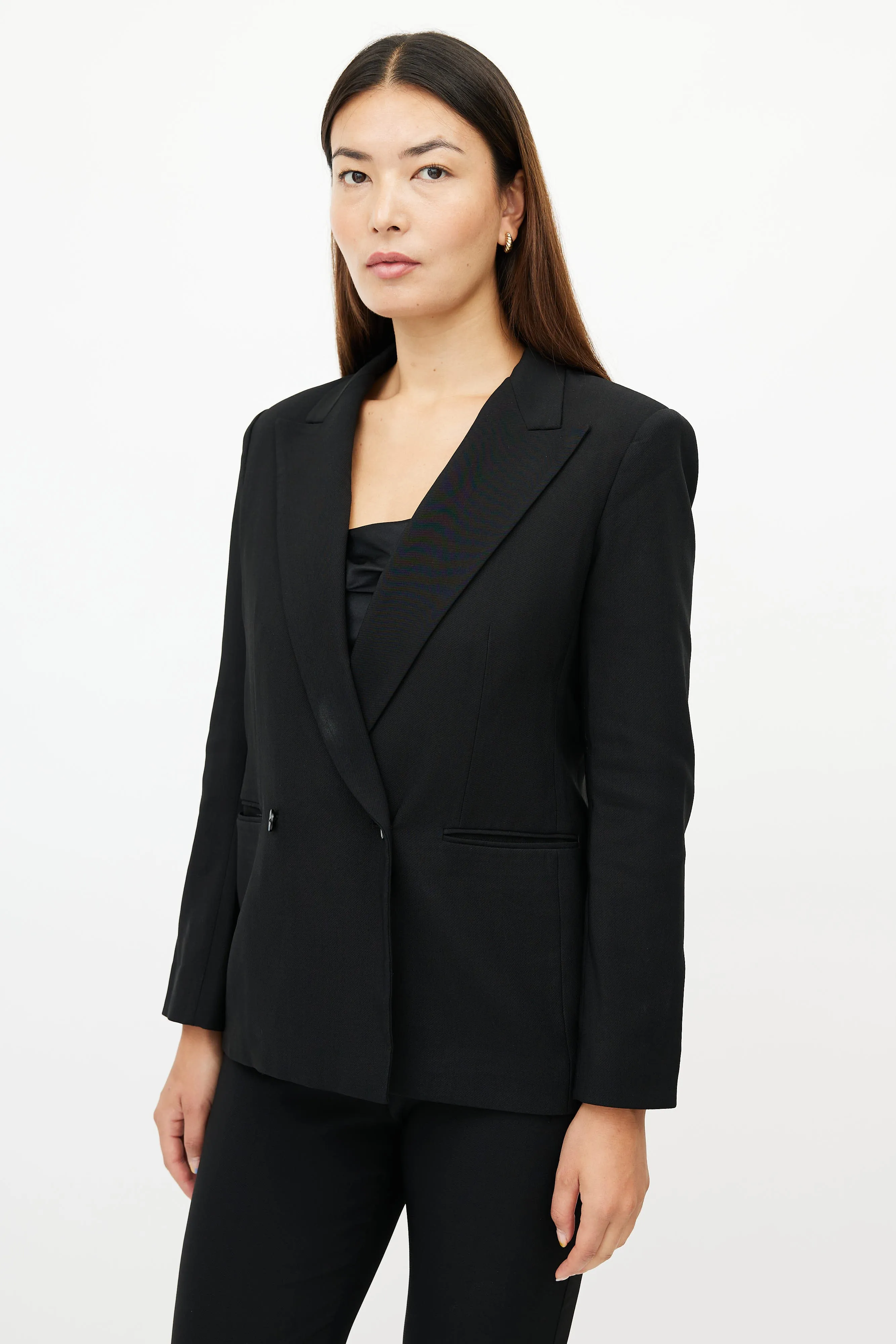 Black Wool Blazer & Pant Suit
