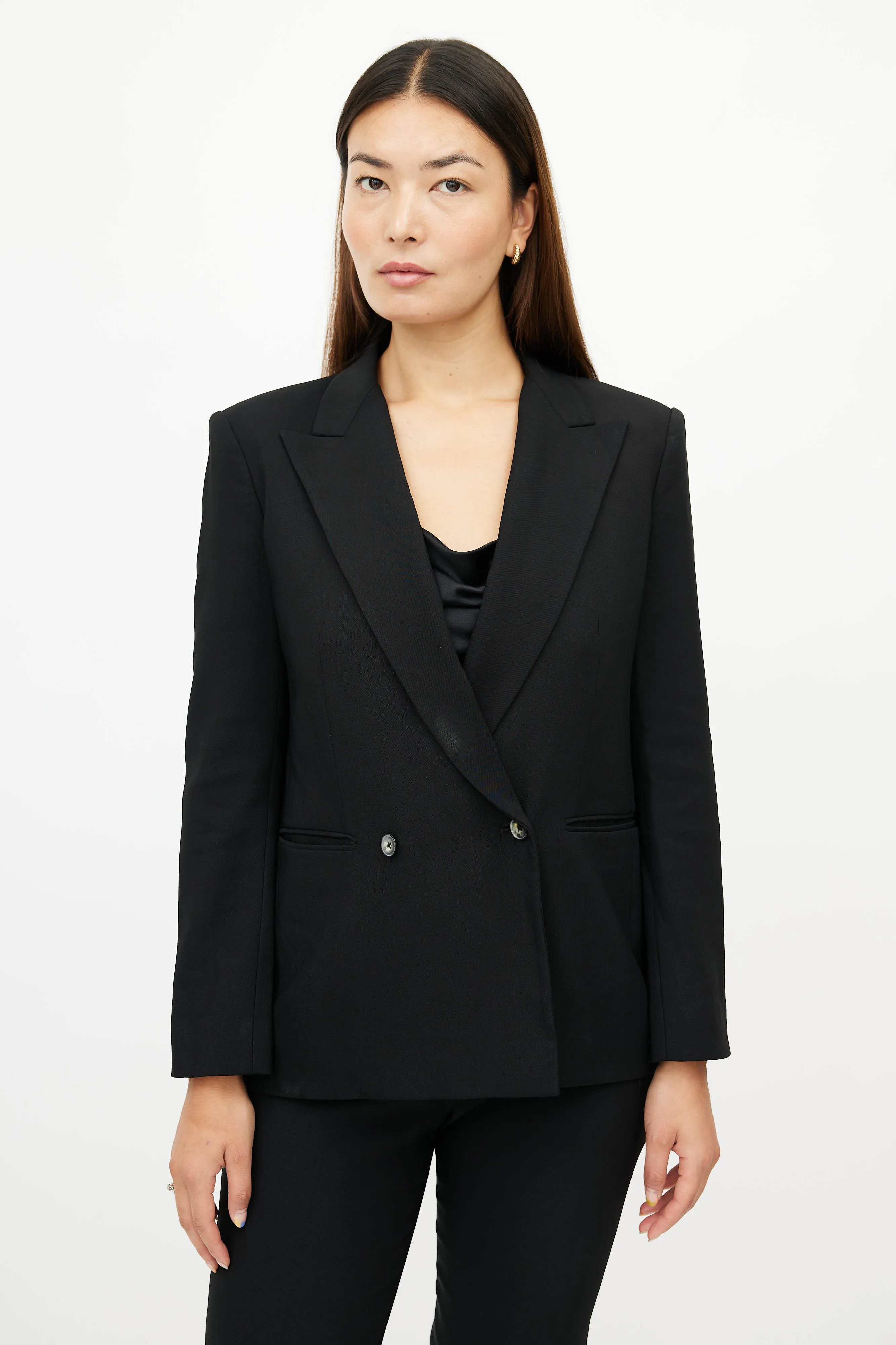 Black Wool Blazer & Pant Suit