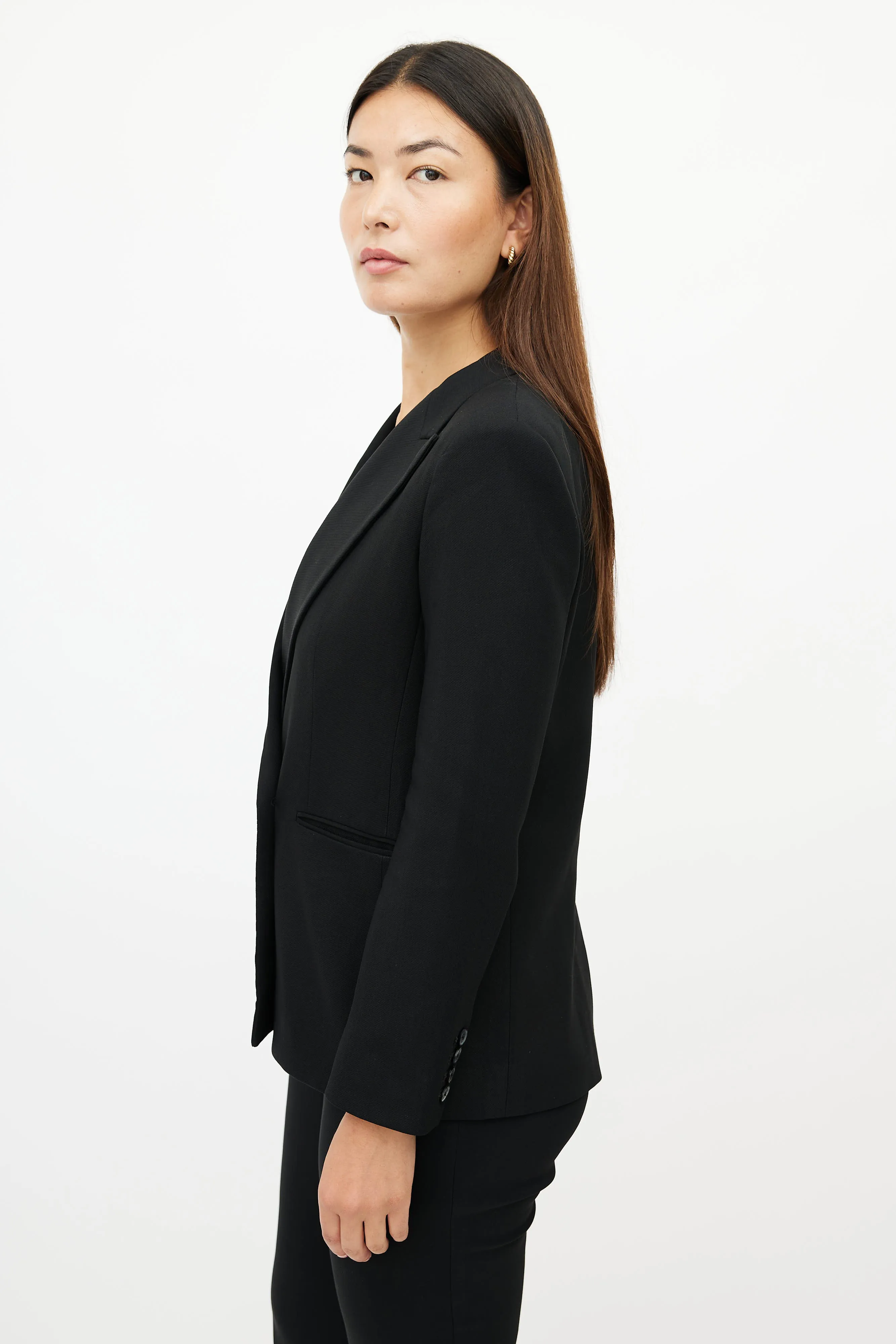 Black Wool Blazer & Pant Suit