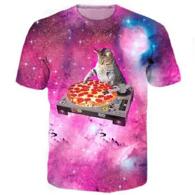 DJ Pizza Cat Tee