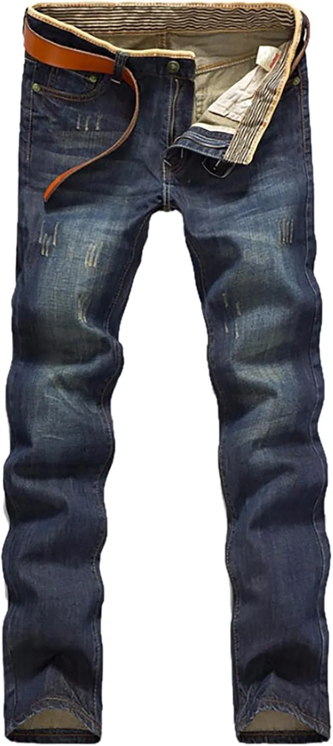 Men's Jeans Comfort Stretch Denim Straight Leg Relaxed Fit Jeans E Motion Straight Fit Leg