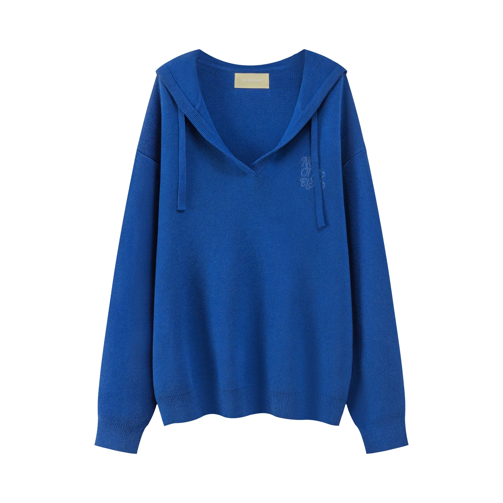 Simple V-Neck Loose Fit Hoodie