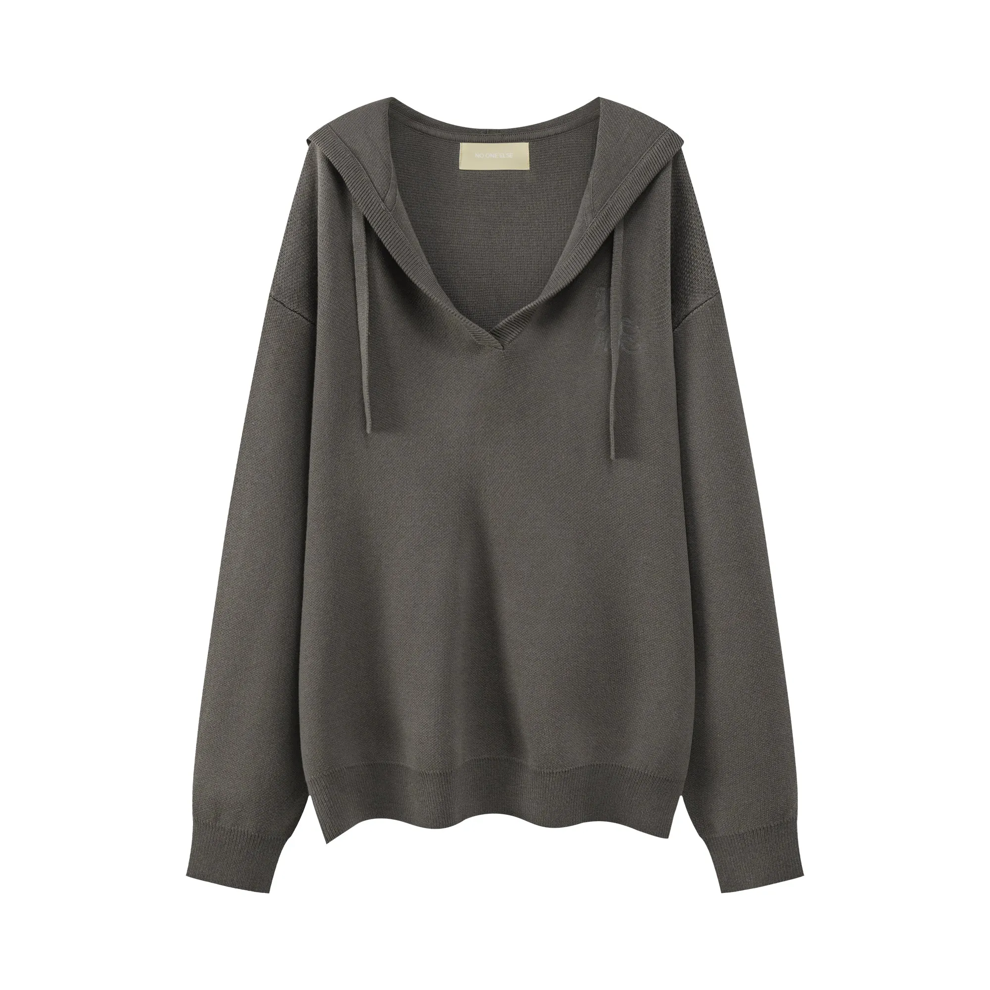 Simple V-Neck Loose Fit Hoodie