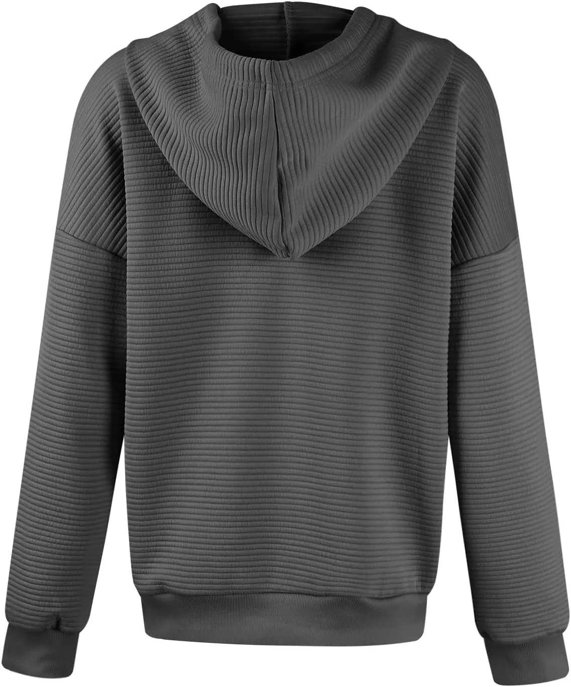 Womens Zip Up Hoodies Loose Fit Long Sleeve Oversized Sweatshirts Drawstring Y2K Lightweight Jackets with Pockets
