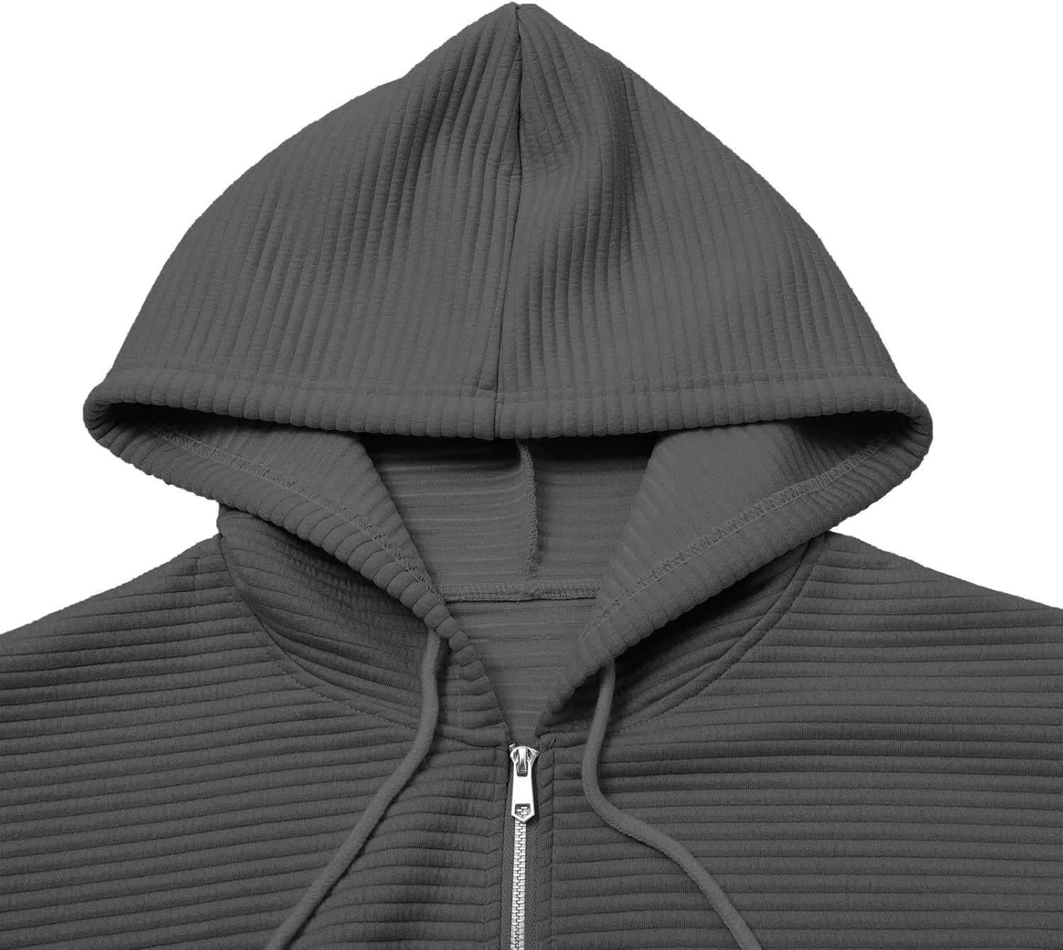 Womens Zip Up Hoodies Loose Fit Long Sleeve Oversized Sweatshirts Drawstring Y2K Lightweight Jackets with Pockets